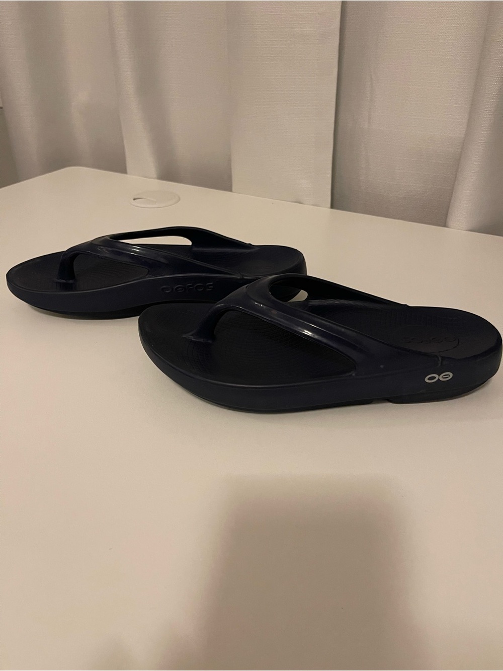 OOFOS Dark Blue Comfort Recovery Flip Flops